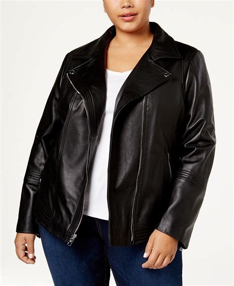 michael kors plus size leather jacket|macy's Michael Kors jackets women's.